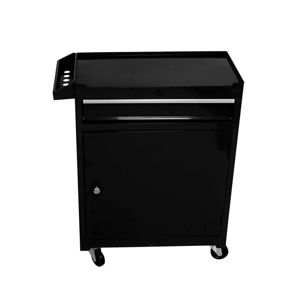 Leoglint Detachable 5 Drawer Tool Chest with Bottom Cabinet and One Adjustable Shelf--Black