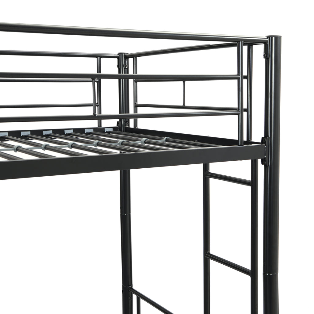 Leoglint METAL Bunk Bed Frame with trundle  Black