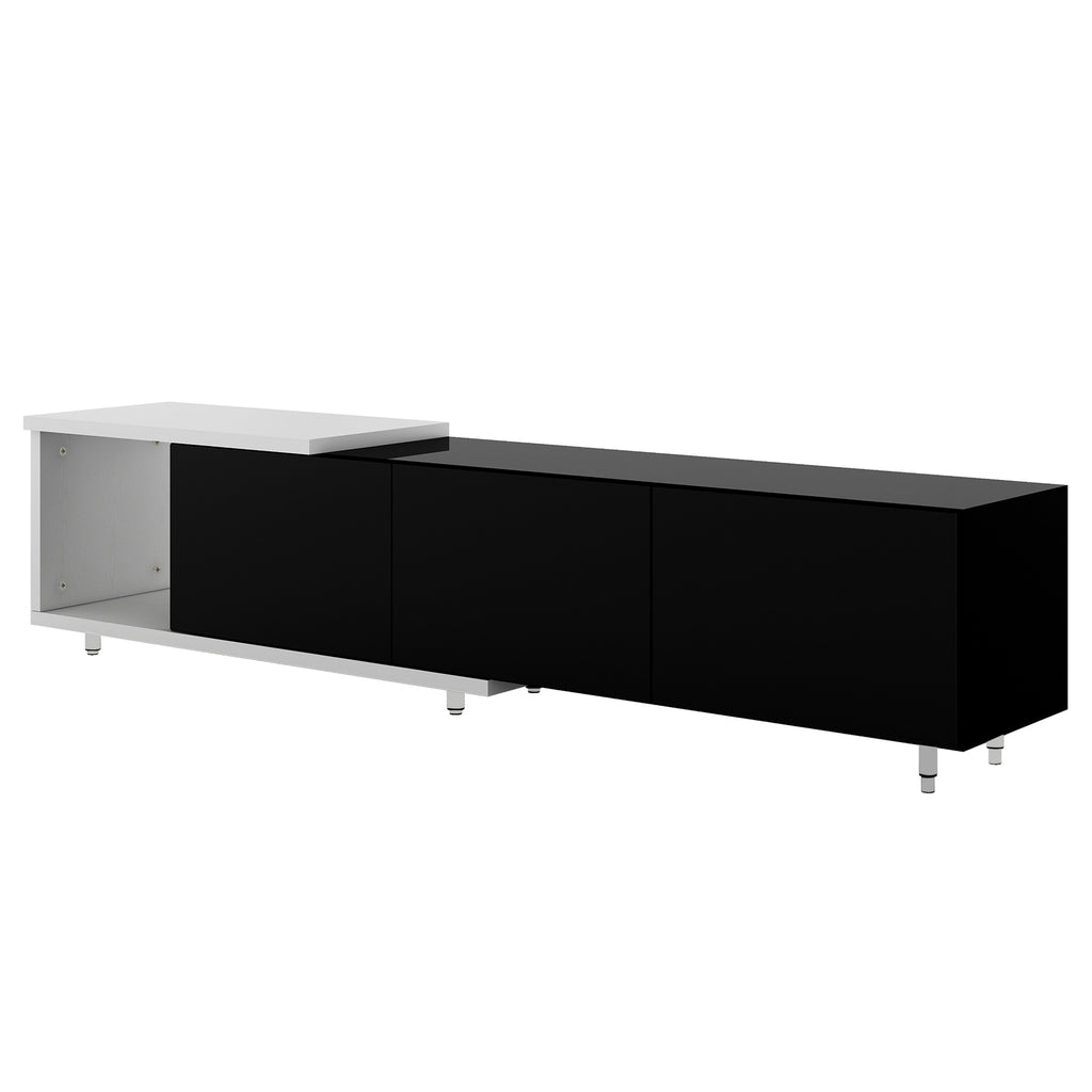 Leoglint U-Can Modern ,Stylish TV Stand  TV Cabinet for 80+inch TV, Black