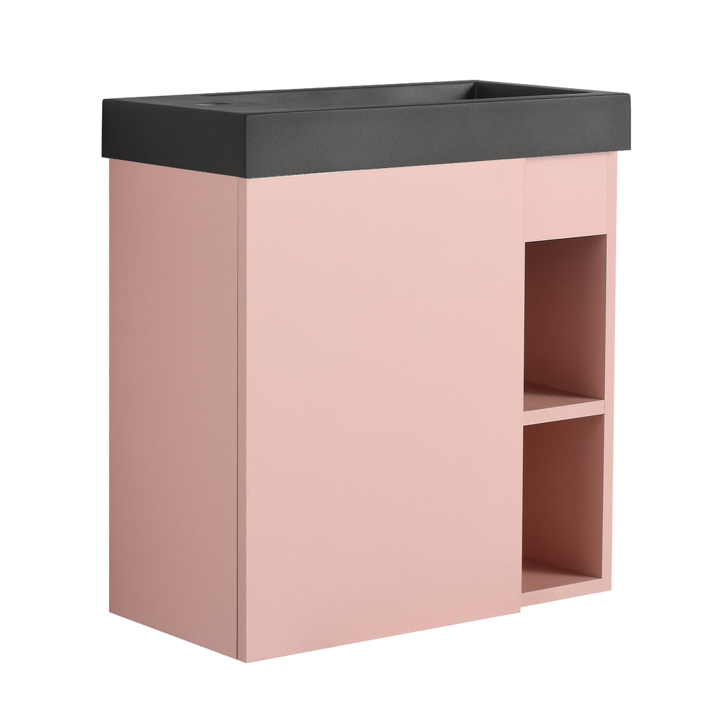 Leoglint 20'' Floating Wall-Mounted Bathroom Vanity with Resin Sink & Soft-Close Cabinet Door