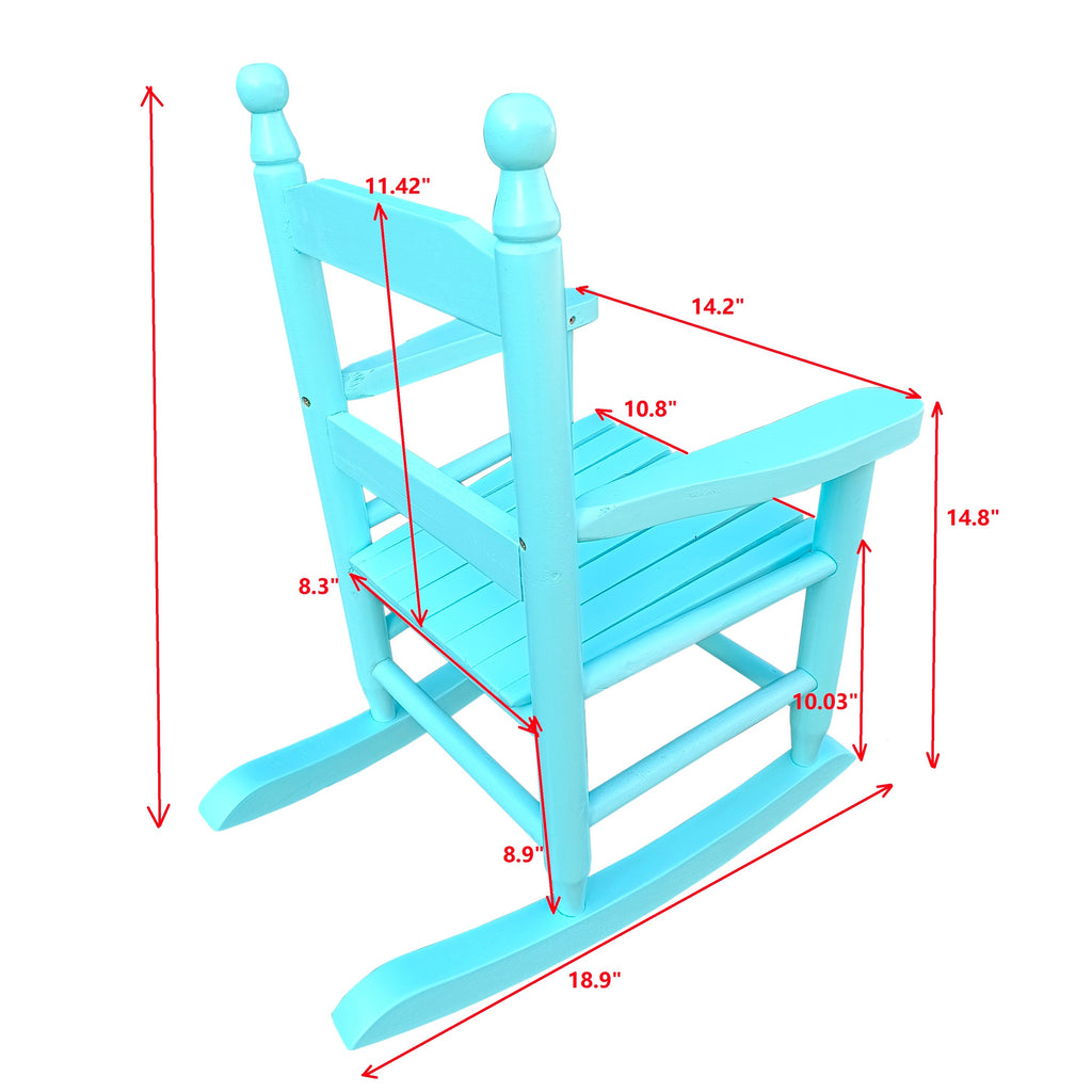 Leoglint Children's rocking light Light Blue Outdoor chair- Indoor or Outdoor -Suitable for kids-Durable