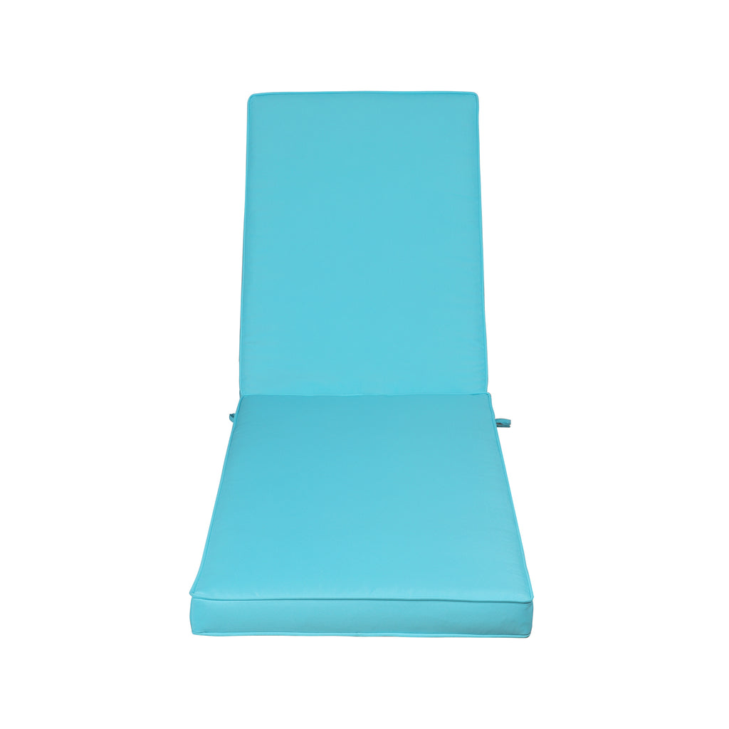 Leoglint 2PCS Set Outdoor Chair Outdoor Lounge Chair Cushion Replacement Patio Funiture Seat Cushion Chaise Lounge Cushion-SKY BLUE