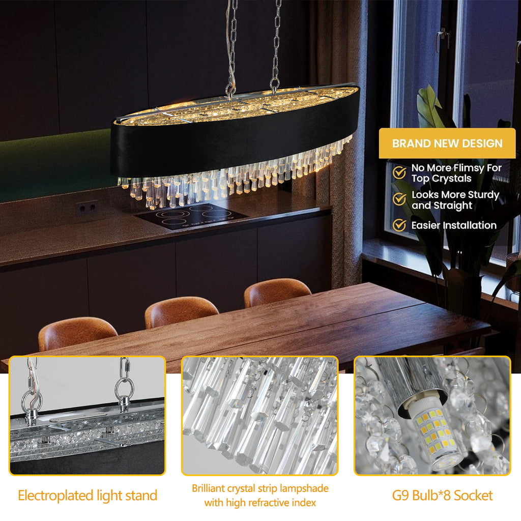 Leoglint Pendant Modern Crystal Chandelier for Living-Room Cristal Lamp Luxury Home Decor Light Fixture