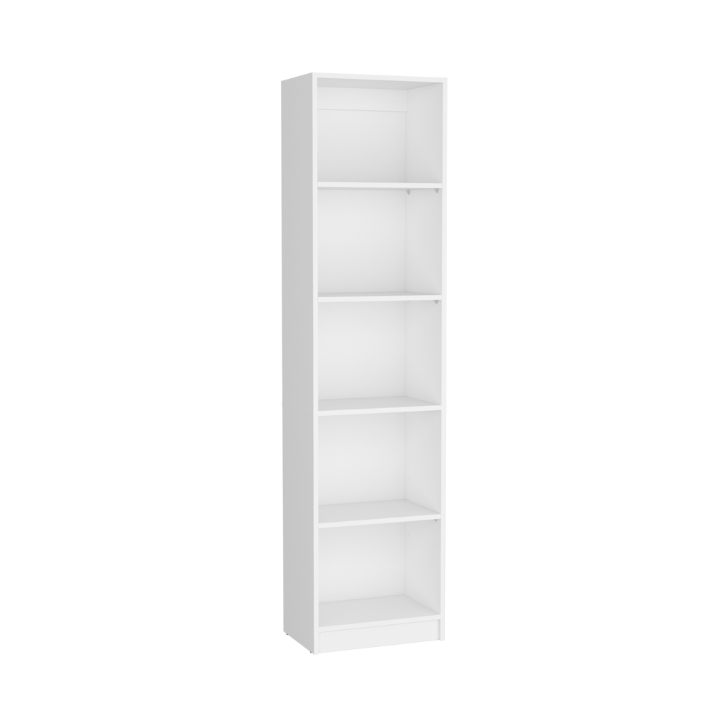 Leoglint Vinton XS Bookcase Compact Bookshelf with Multiple Shelves, White