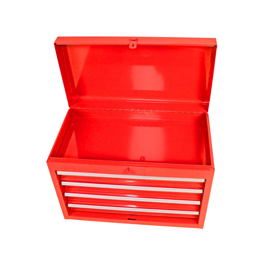 Leoglint Detachable 5 Drawer Tool Chest with Bottom Cabinet and One Adjustable Shelf--Red