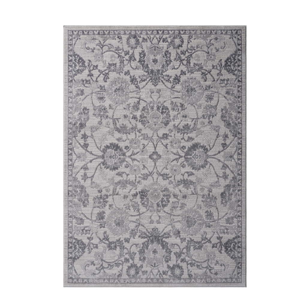 Leoglint 6X9 Grey/Silver/Oriental Non-Shedding Living Room Bedroom Dining Home Office Stylish and Stain Resistant Area Rug