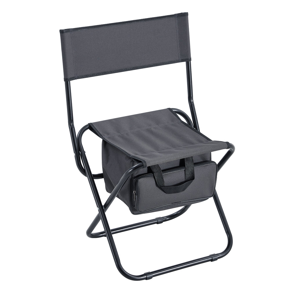 Leoglint 2-piece Folding Outdoor Chair with Storage Bag, Portable Chair for indoor, Outdoor Camping, Picnics and Fishing,Grey