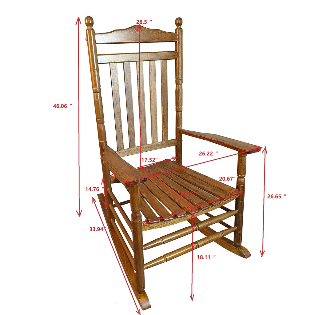 Leoglint BALCONY PORCH ADULT ROCKING OUTDOOR CHAIR  OAK