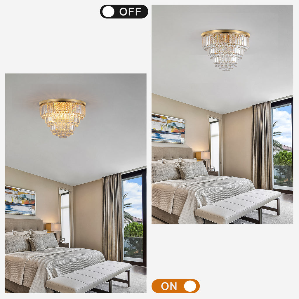 Leoglint Pendant Gold luxury modern style crystal lights,large ceiling chandeliers,dining room,living room,bedroom