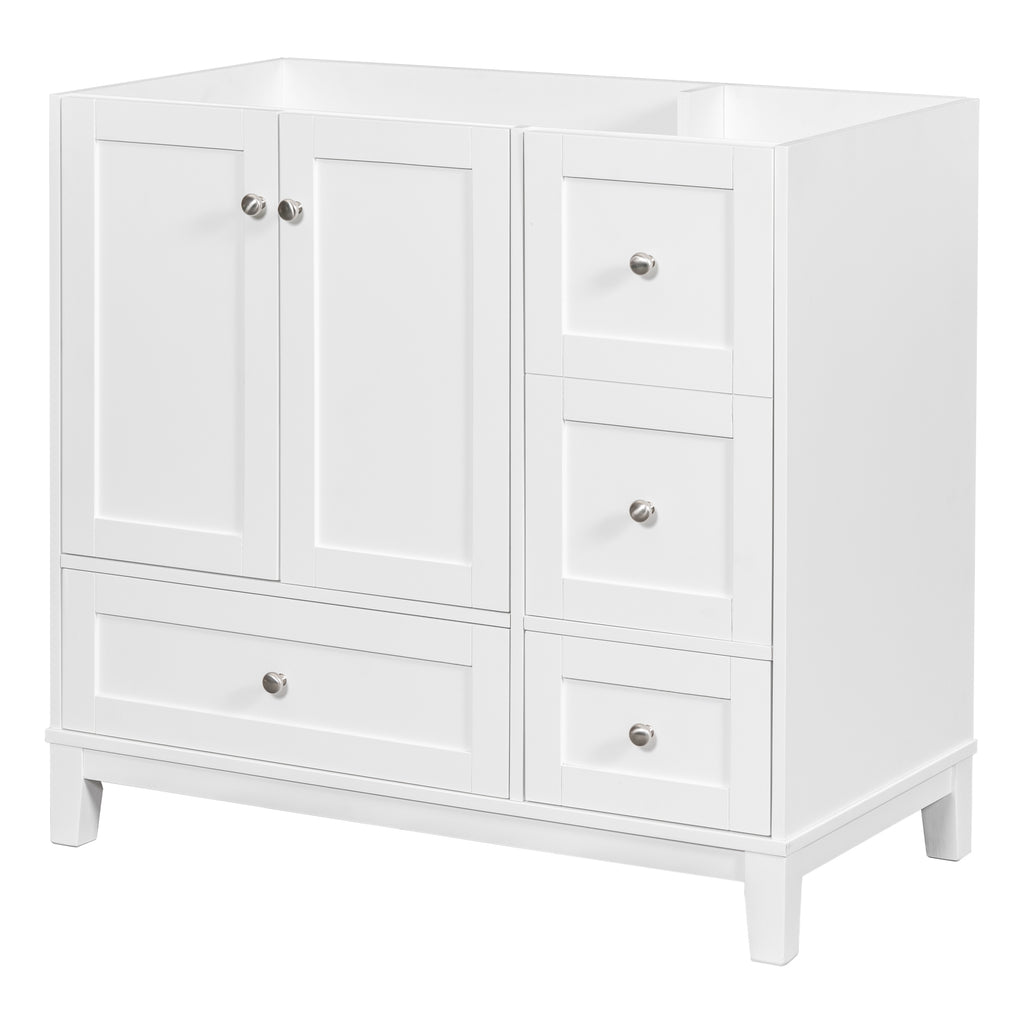 Leoglint [Cabinet Only] 36" Bathroom vanity, white(Sink not included)