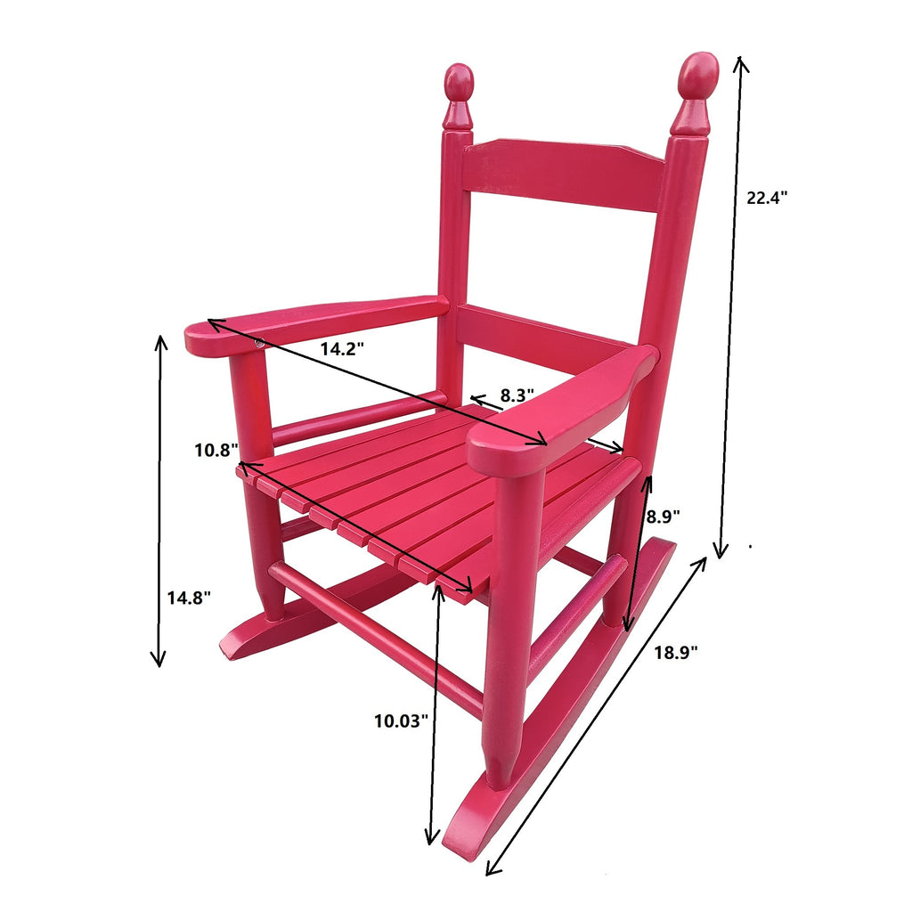 Leoglint Children's rocking rose red Outdoor chair- Indoor or Outdoor -Suitable for kids-Durable