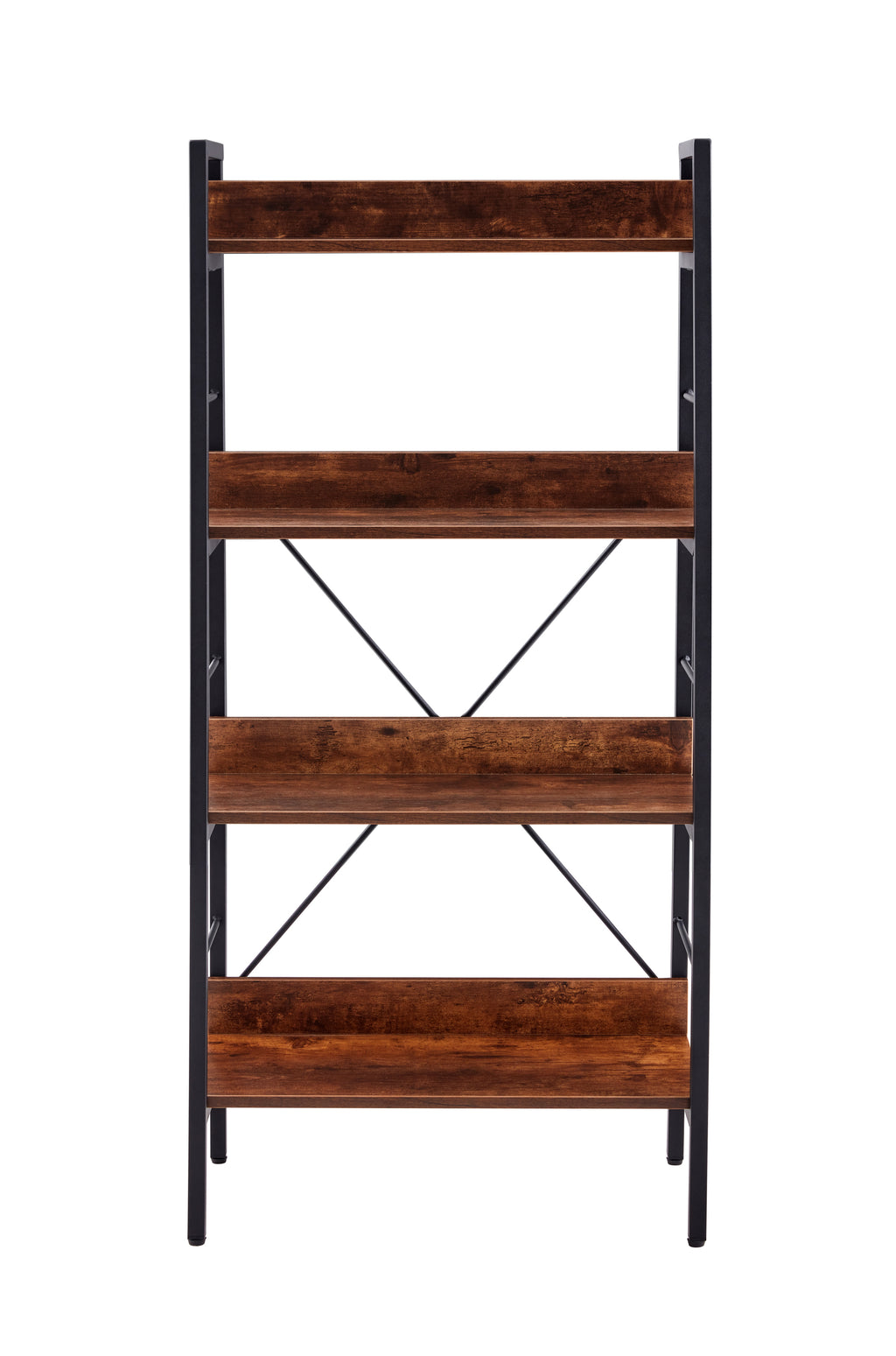 Leoglint DN 4 LAYER DISPLAY BOOKSHELF H LADDER SHELF STORAGE SHELVES RACK SHELF UNIT METAL FRAME, TIGGER, 1 pc per carton