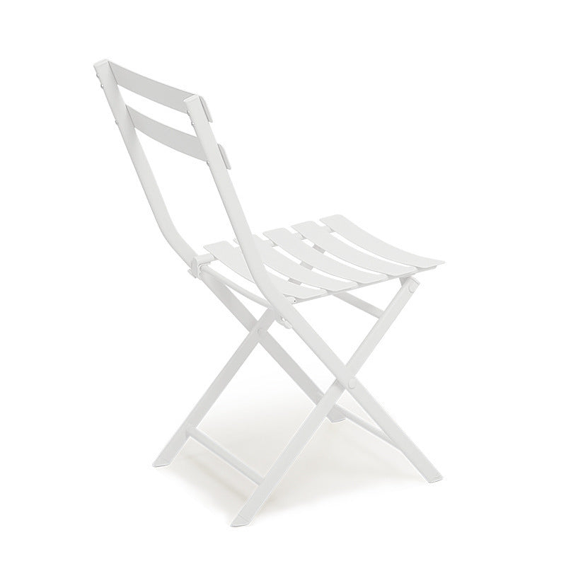 Leoglint 3 Piece Patio Bistro Set of Foldable Square Table and Chairs,Outdoor Chair, White