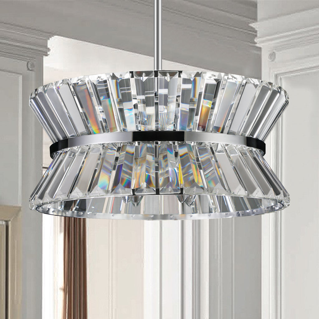 Leoglint Pendant Modern Crystal Chandelier for Living-Room Round Cristal Lamp Luxury Home Decor Light Fixture