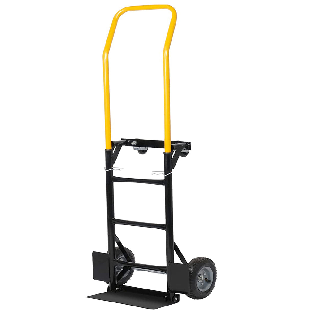 Leoglint Garden cart Hand Truck Dual Purpose 2 Wheel Dolly Cart and 4 Wheel Push Cart with Swivel Wheels 330 Lbs Capacity Heavy Duty Platform Cart for Moving/Warehouse/Garden/Grocery