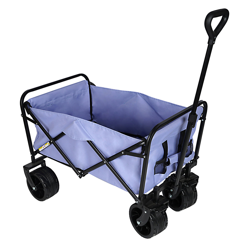 Leoglint 100L Collapsible Folding Beach Wagon Garden Cart with 220Lbs Large Capacity, Wagons Carts Heavy Duty Foldable with Big Wheels for Sand, Garden, Camping