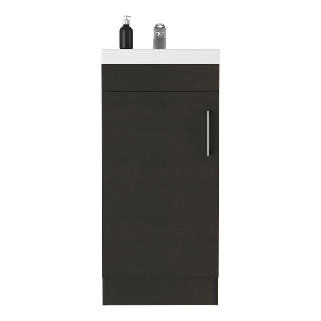 Leoglint Sevilla Bathroom Vanity, Single Door Cabinet, Black