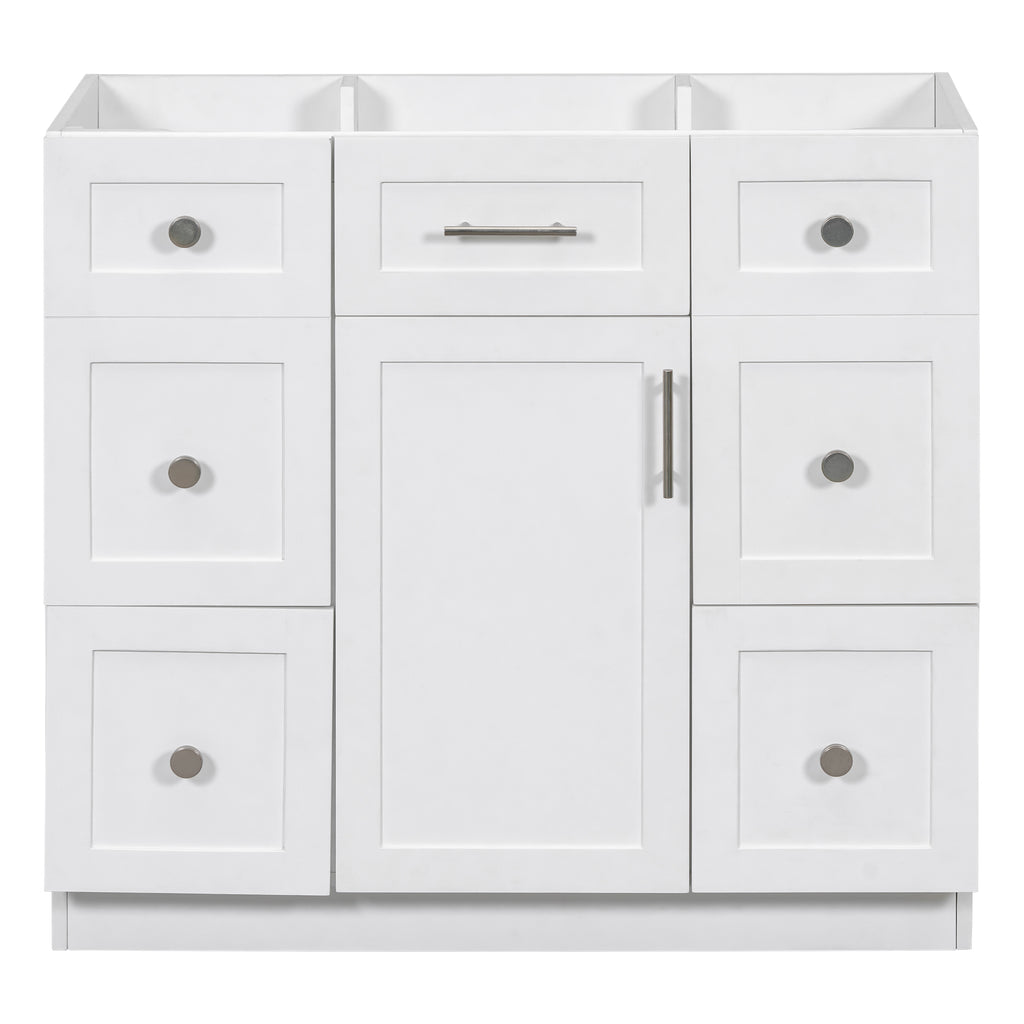 Leoglint [Cabinet Only] 36" White Bathroom Vanity(Sink not included)