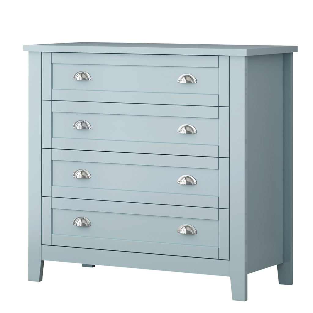 Leoglint Drawer DresserBAR CABINET side cabinet,buffet sideboard,buffet service counter,solid wood frame,plasticdoor panel,retro shell handle,applicable to dining room,living room,kitchen corridor,Grayish Blue