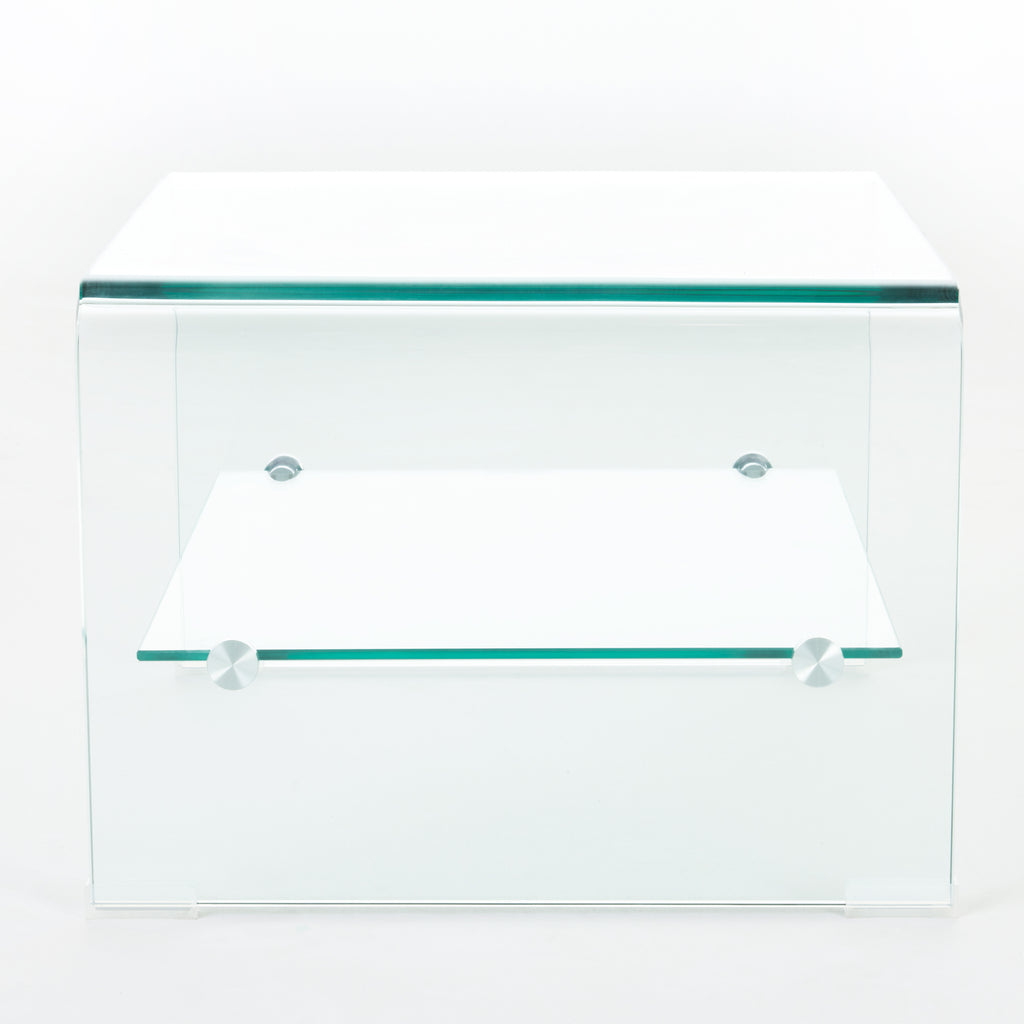 Leoglint COFFEE TABLE 12MM TEMPERED BENT GLASS ,6MM SHELF GLASS