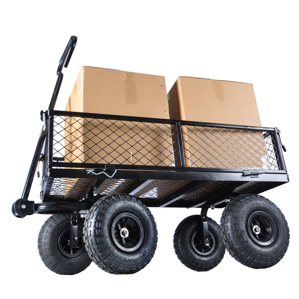 Leoglint Wagon Cart Garden cart trucks make it easier to transport firewood TC1840BKG