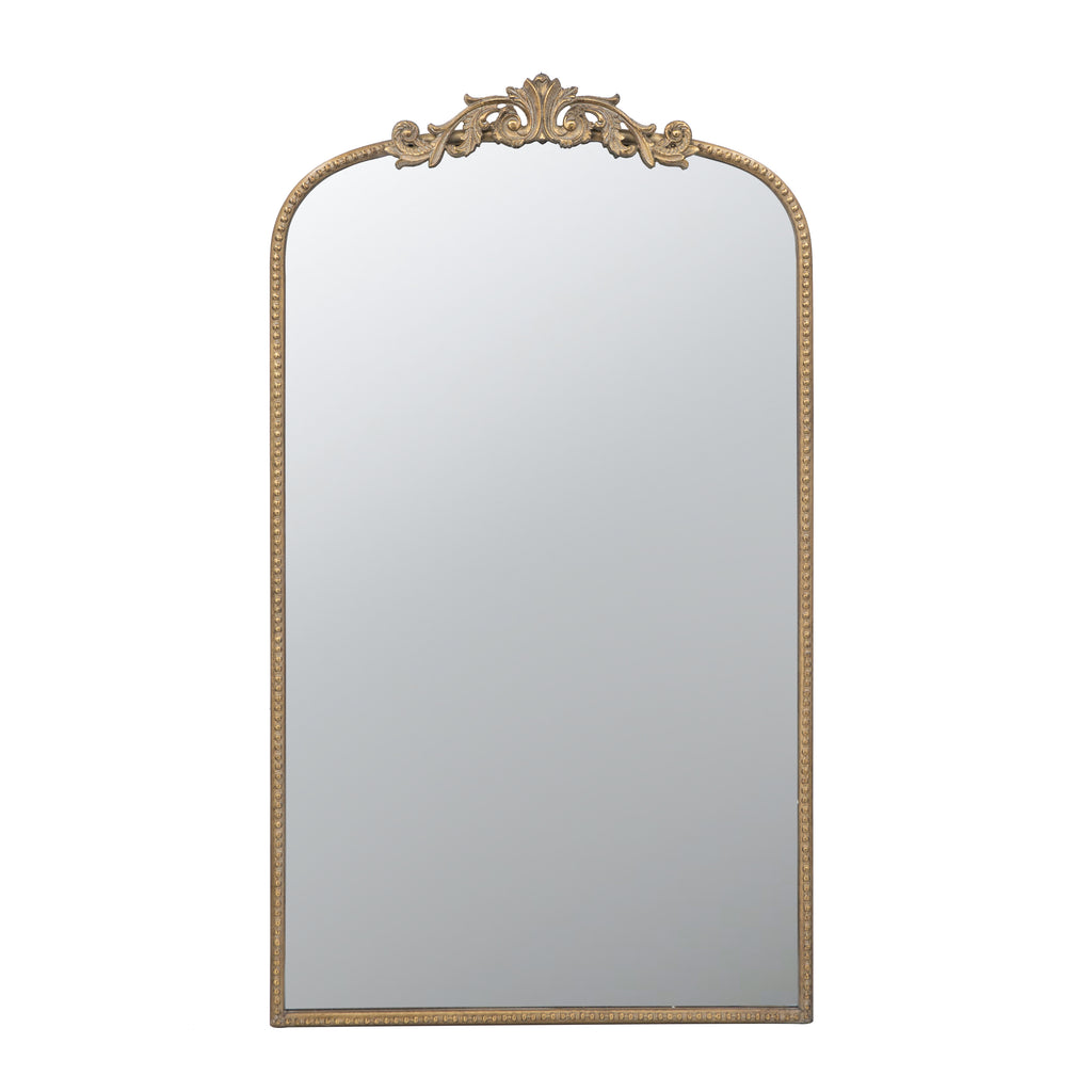 Leoglint 24" x 42" Gold Arch Mirror, Baroque Inspired Wall Decor for Bathroom Bedroom Living Room