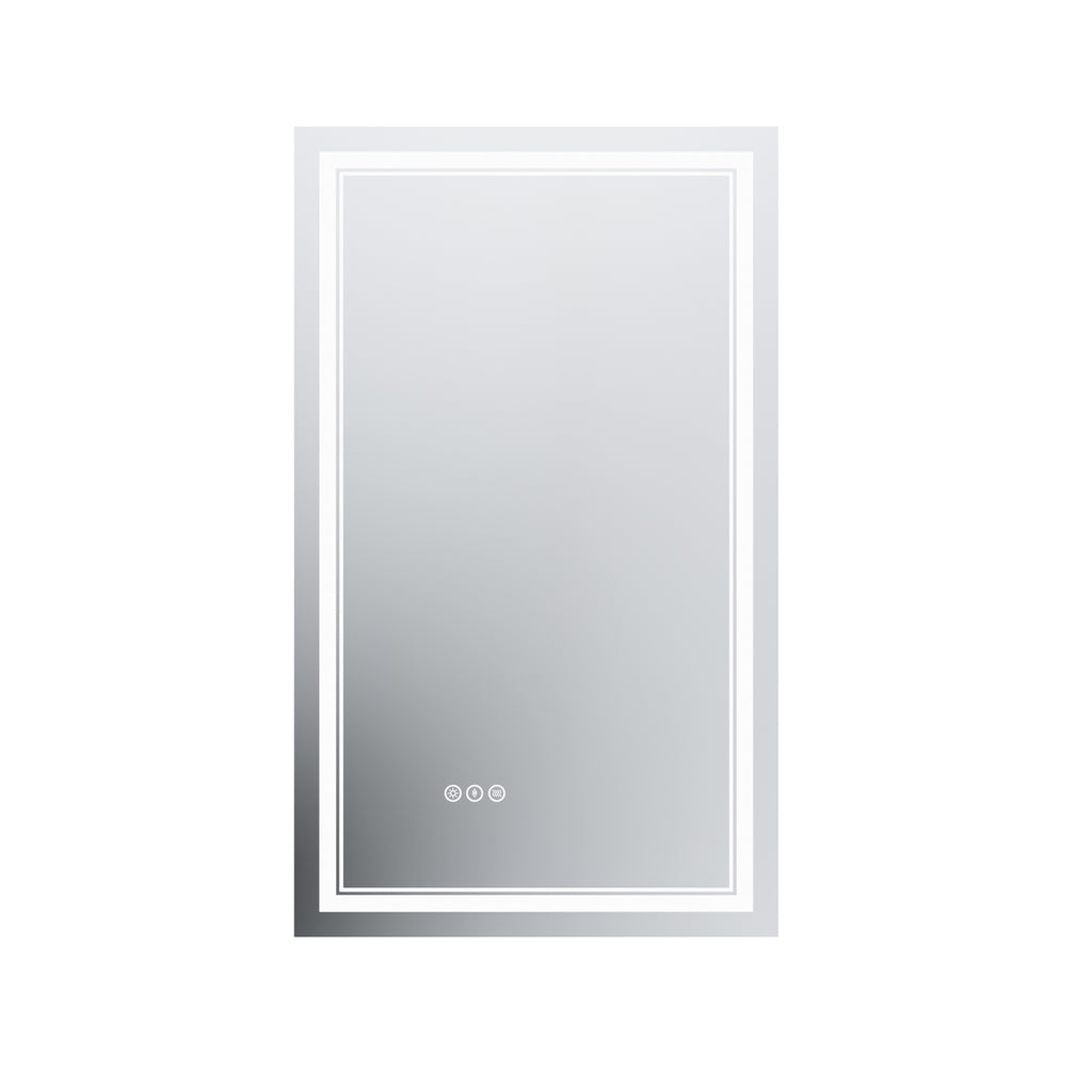 Leoglint LED Bathroom Mirror, 24x40 inch Bathroom Vanity Mirrors with Lights, Mirrors for Wall with Smart Touch Button, Anti-Fog, Memory Function, Stepless Dimmable Makeup Mirror (Horizontal/Vertical)