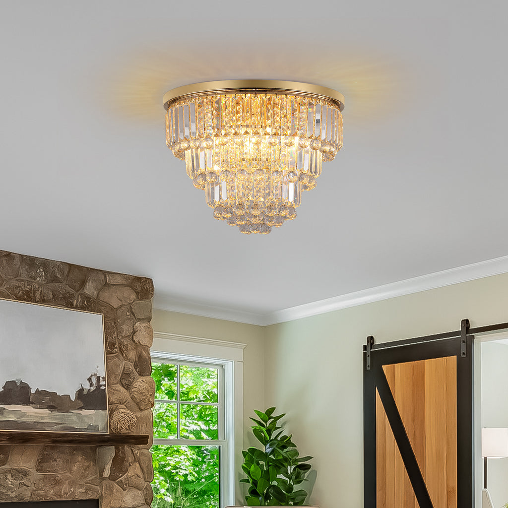 Leoglint Pendant Gold luxury modern style crystal lights,large ceiling chandeliers,dining room,living room,bedroom