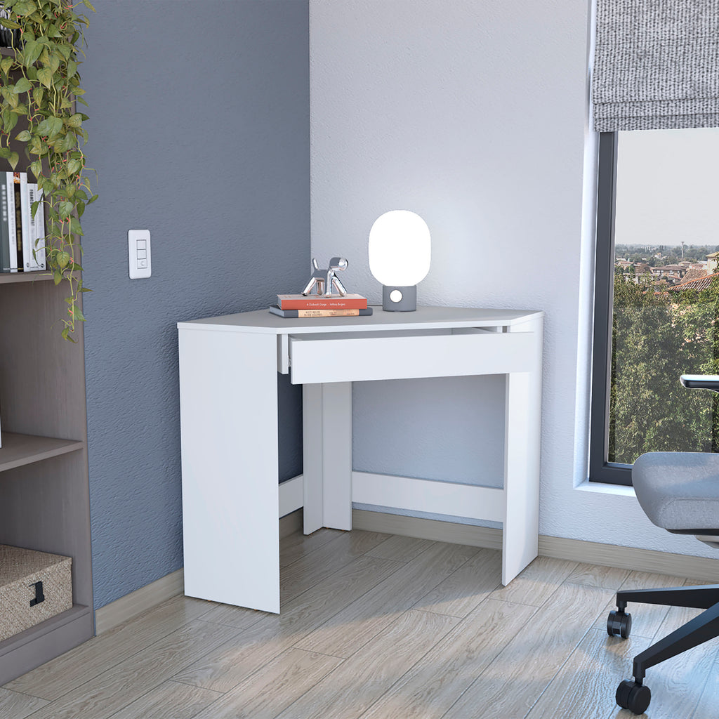 Leoglint Amity Corner Office Desk with Spacious Drawer and Optimal Workstation