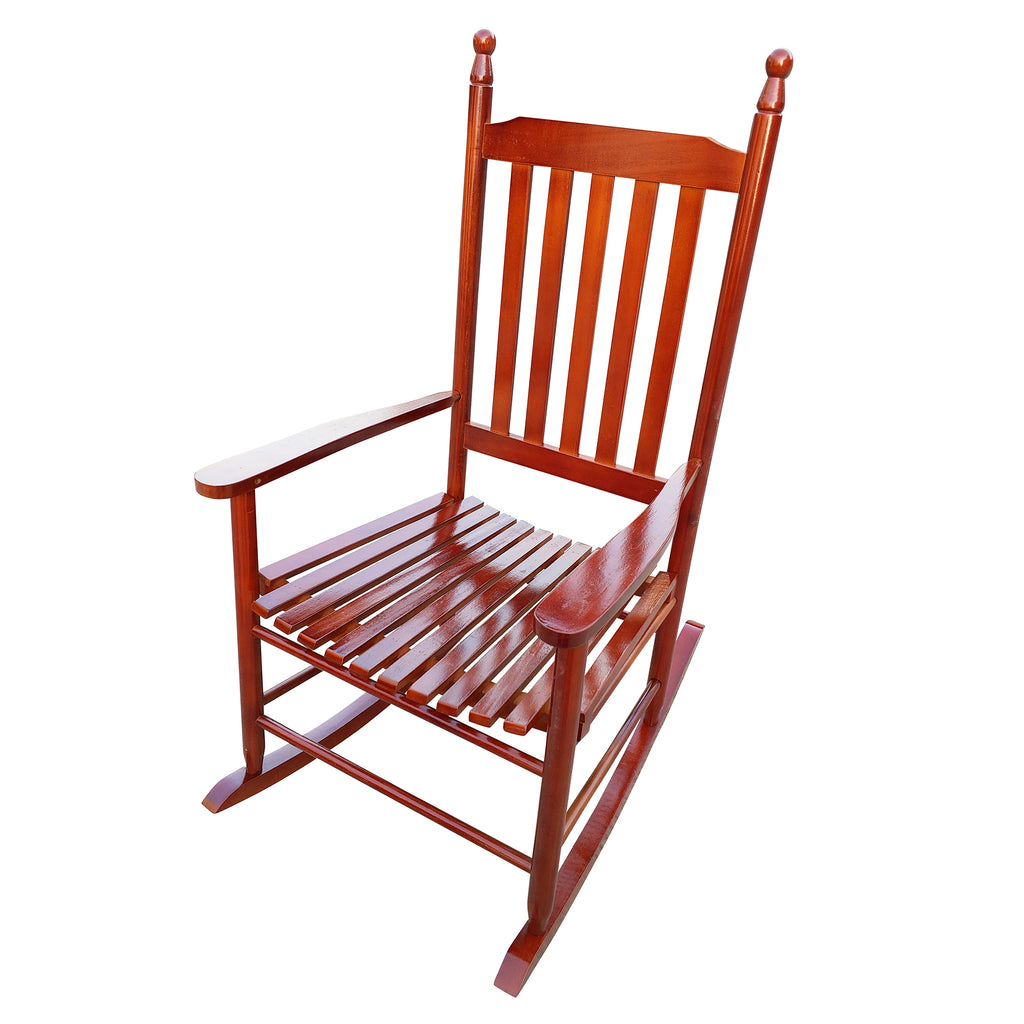 Leoglint wooden porch rocker Outdoor chair  Brown