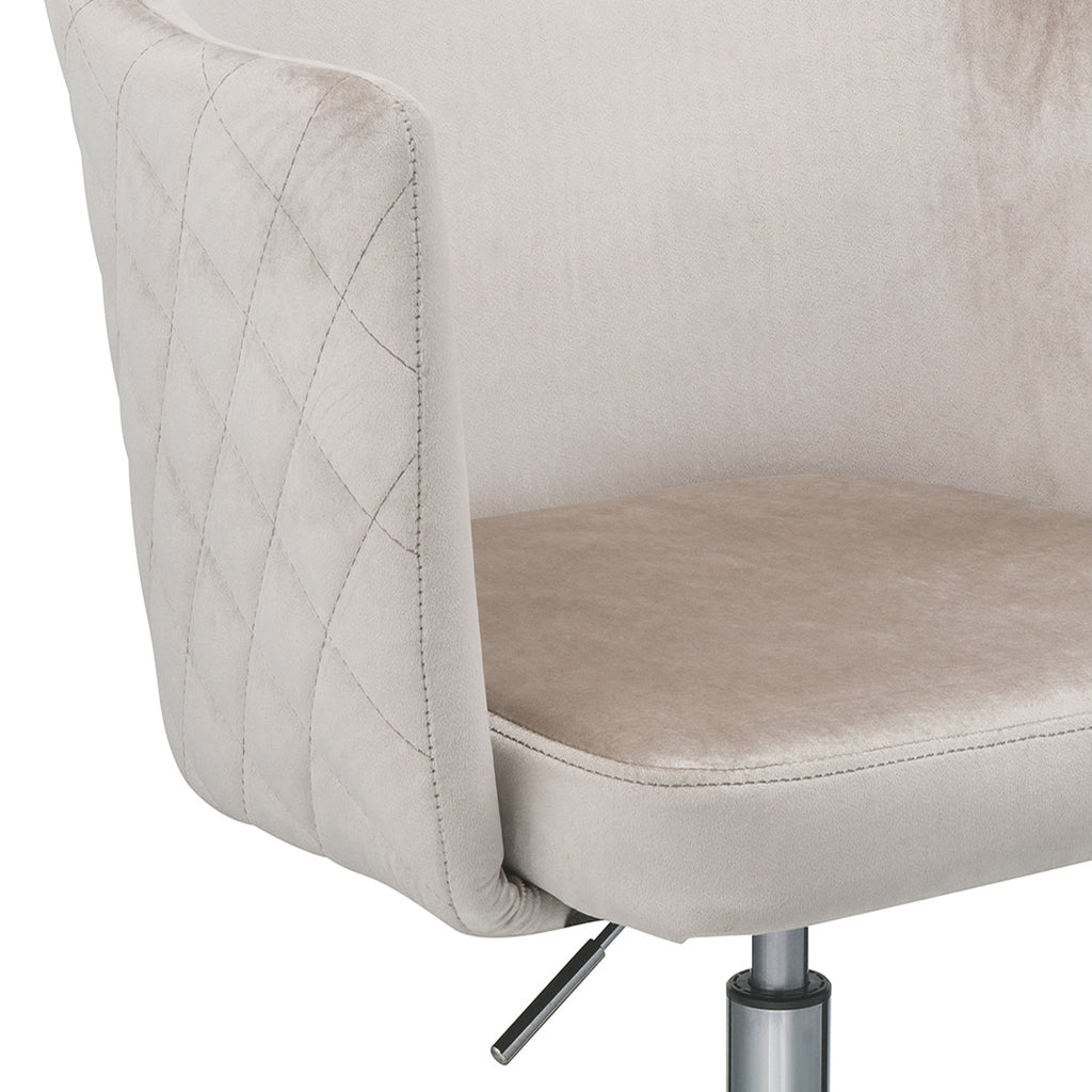 Leoglint Champagne and Chrome Swivel Office Chair