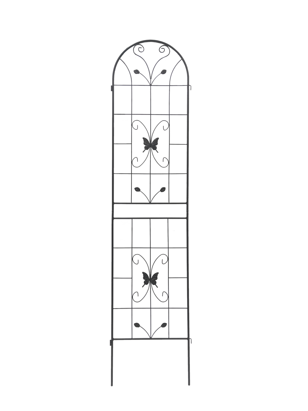 Leoglint 4 Pack Metal Garden Trellis 86.7" x 19.7" Rustproof Trellis for Climbing Plants Outdoor Flower Support Black