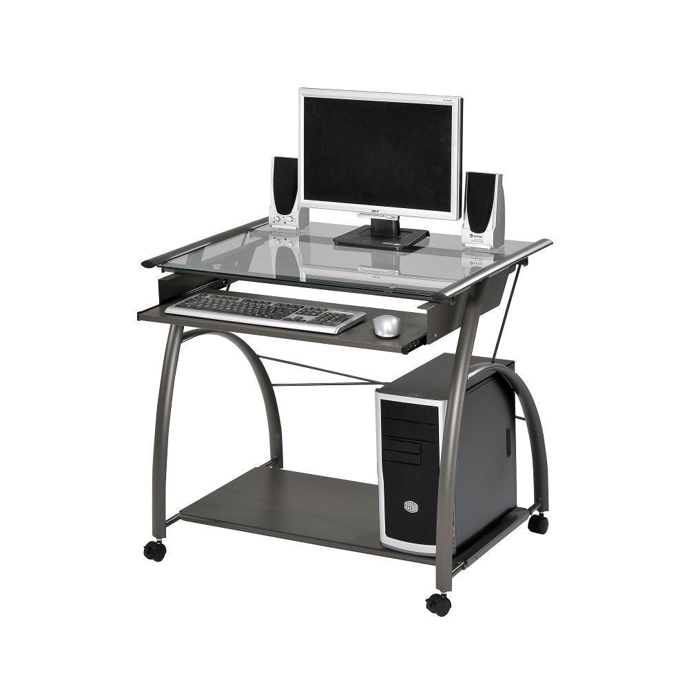 Leoglint ACME Vincent Computer Office Desk in Pewter 00118