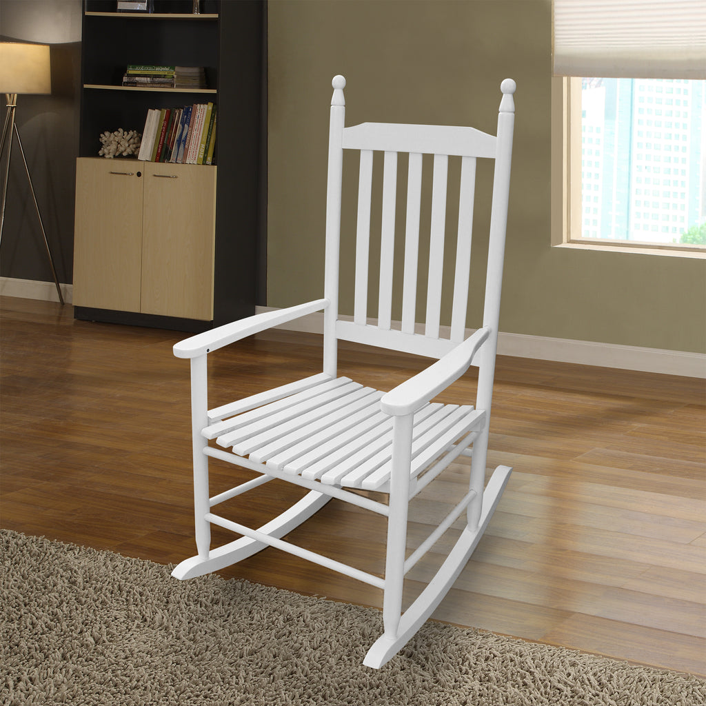 Leoglint wooden porch rocker Outdoor chair  WHITE, without mat