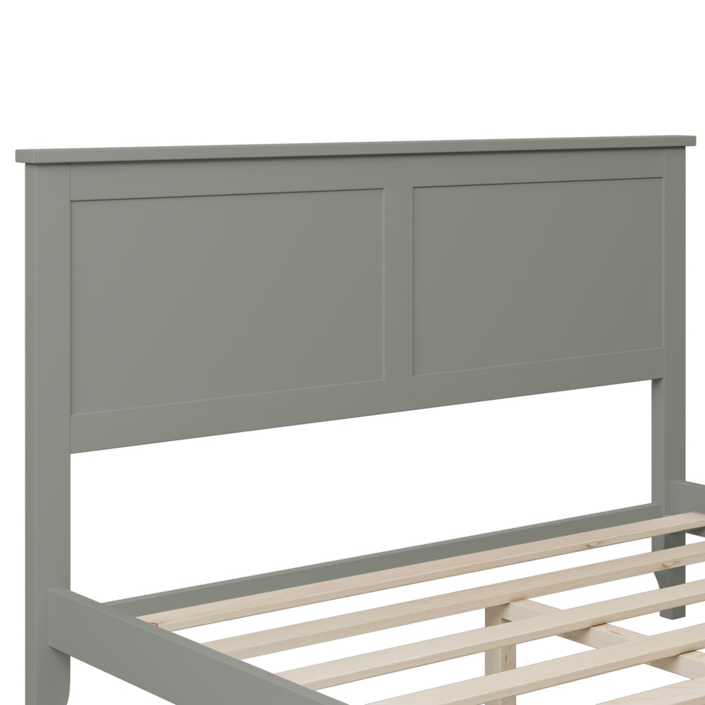 Modern Gray Solid Wood Full Platform Bed Frame(old sku:WF283524AAE)	 Modern Gray Solid Wood Full Platform Bed(old sku:WF283524AAE)