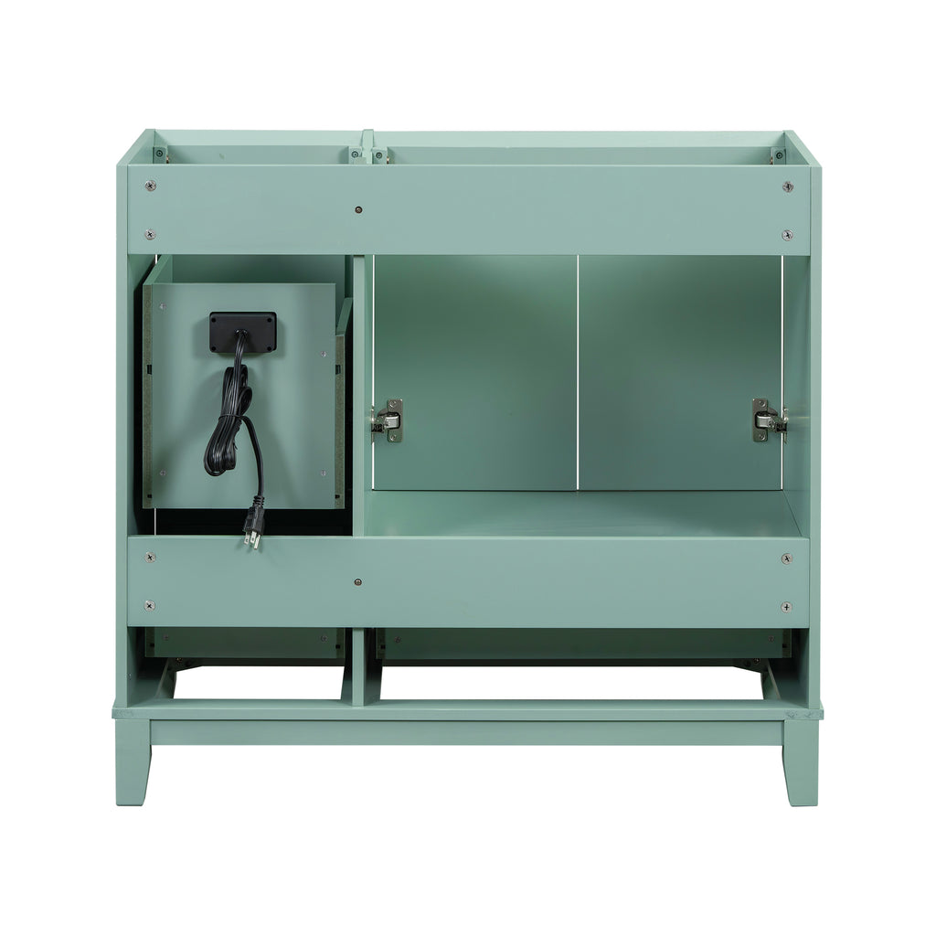 Leoglint [Cabinet Only] 36" Bathroom Vanity-Green (Sink not included)