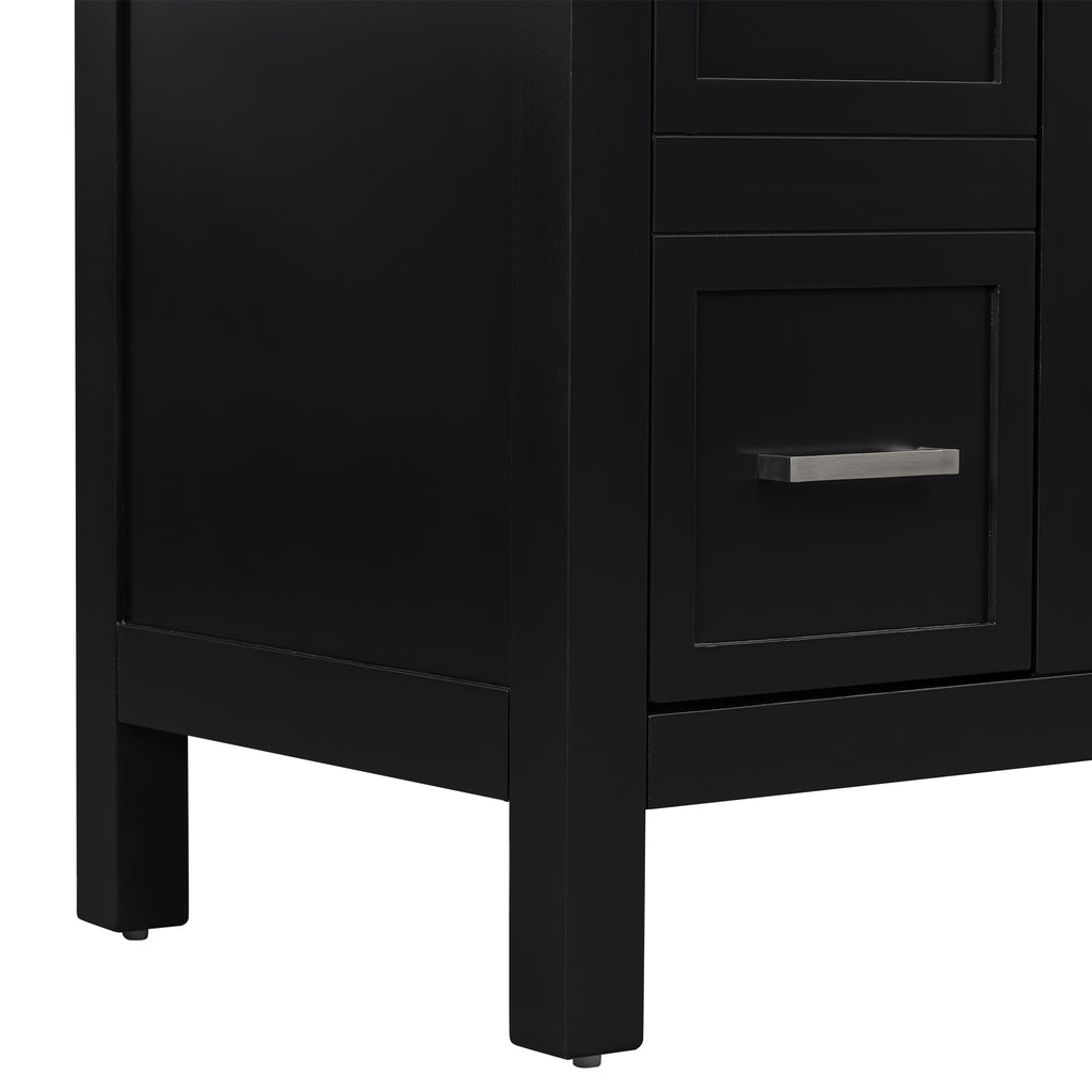 Leoglint [Cabinet Only] 36" Black Bathroom Vanity(Sink not included)