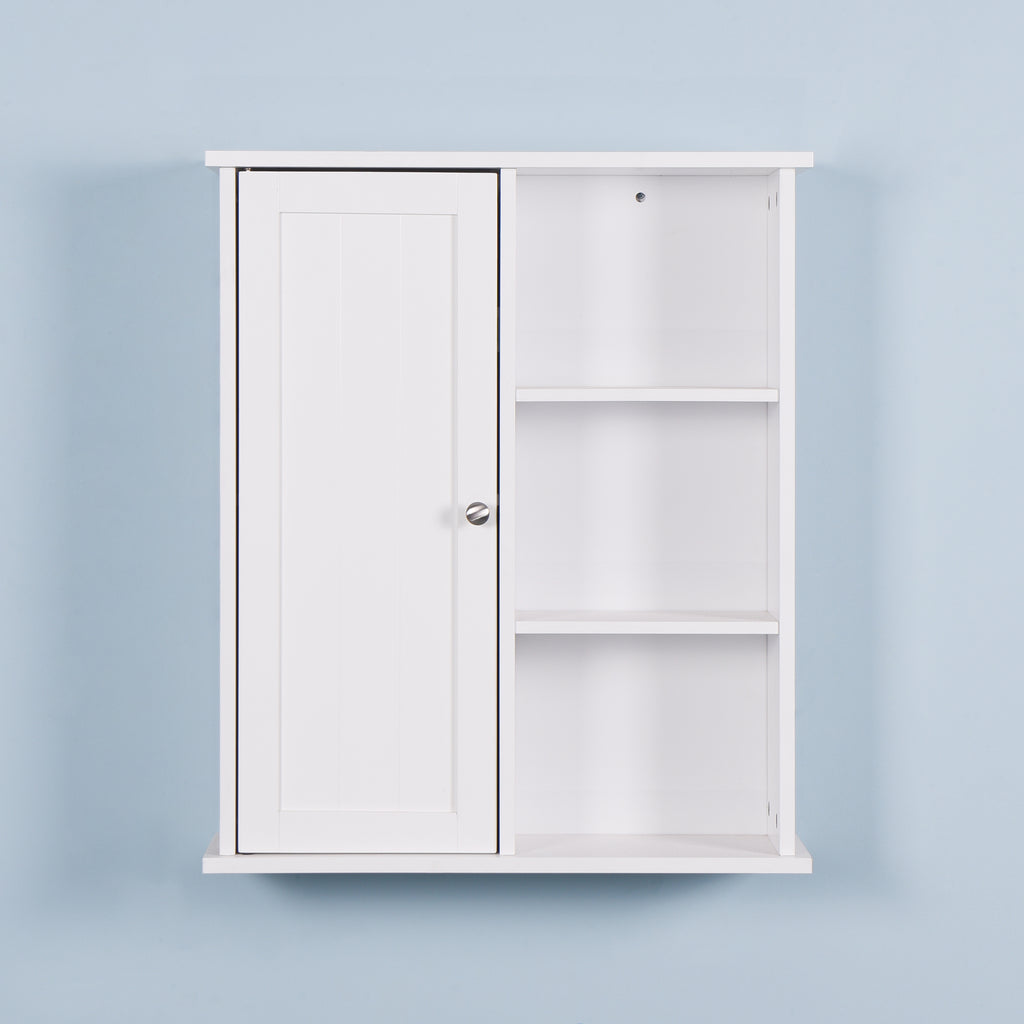 Leoglint Wall Mount Medicine Cabinet with a Door, Wooden Bathroom Storage Cabinet with Adjustable Shelf