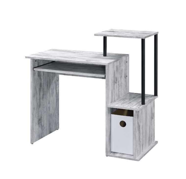 Leoglint ACME Lyphre Computer Office Desk, Antique White & Black Finish 92762