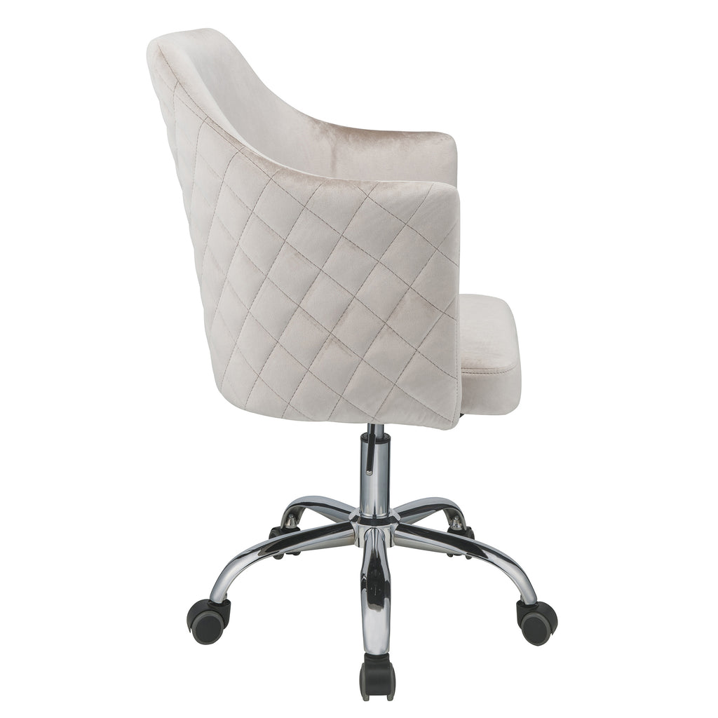 Leoglint Champagne and Chrome Swivel Office Chair