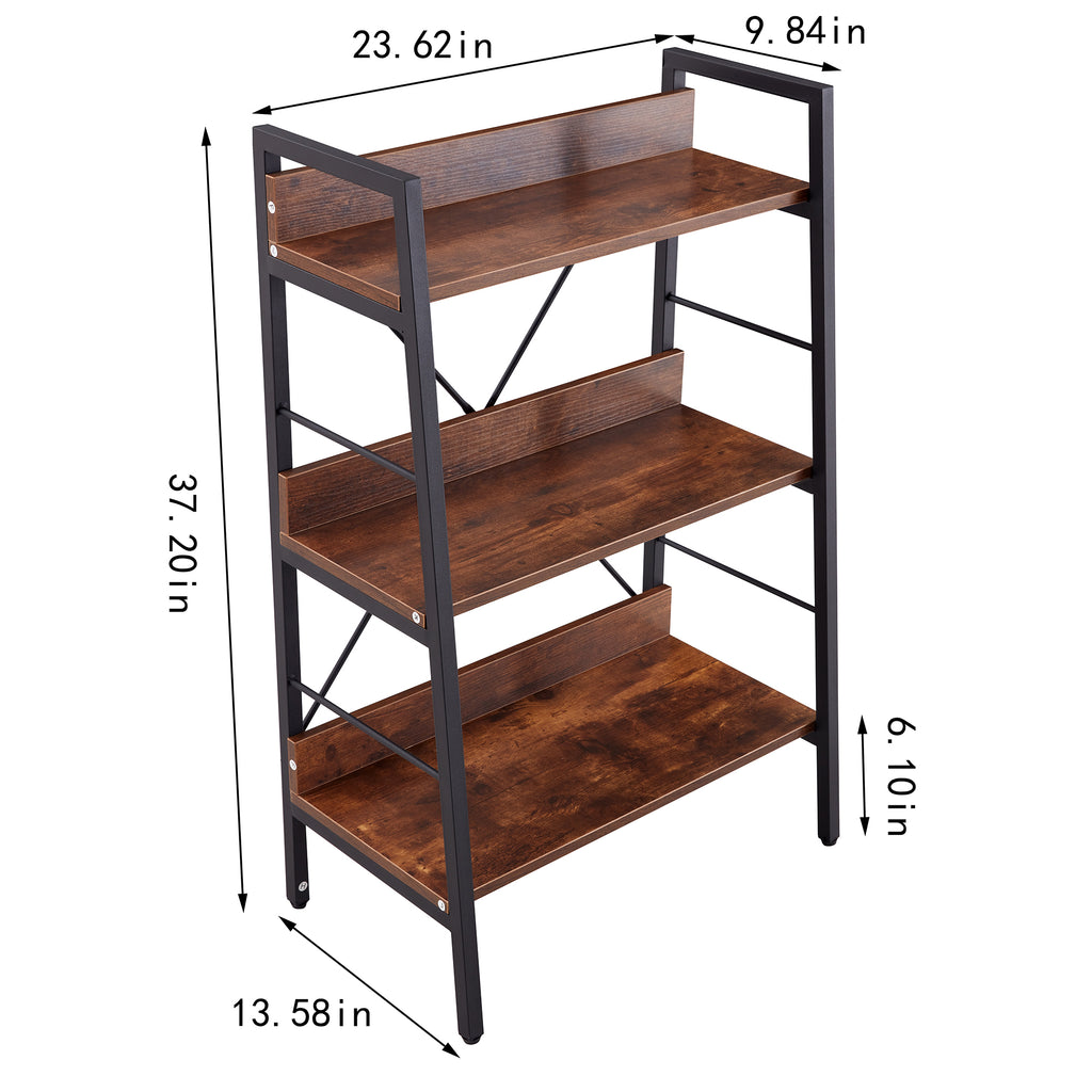 Leoglint DN 3 LAYER DISPLAY  Bookshelf H Ladder Shelf Storage Shelves Rack Shelf Unit METAL FRAME, Tigger,  1 pc per carton