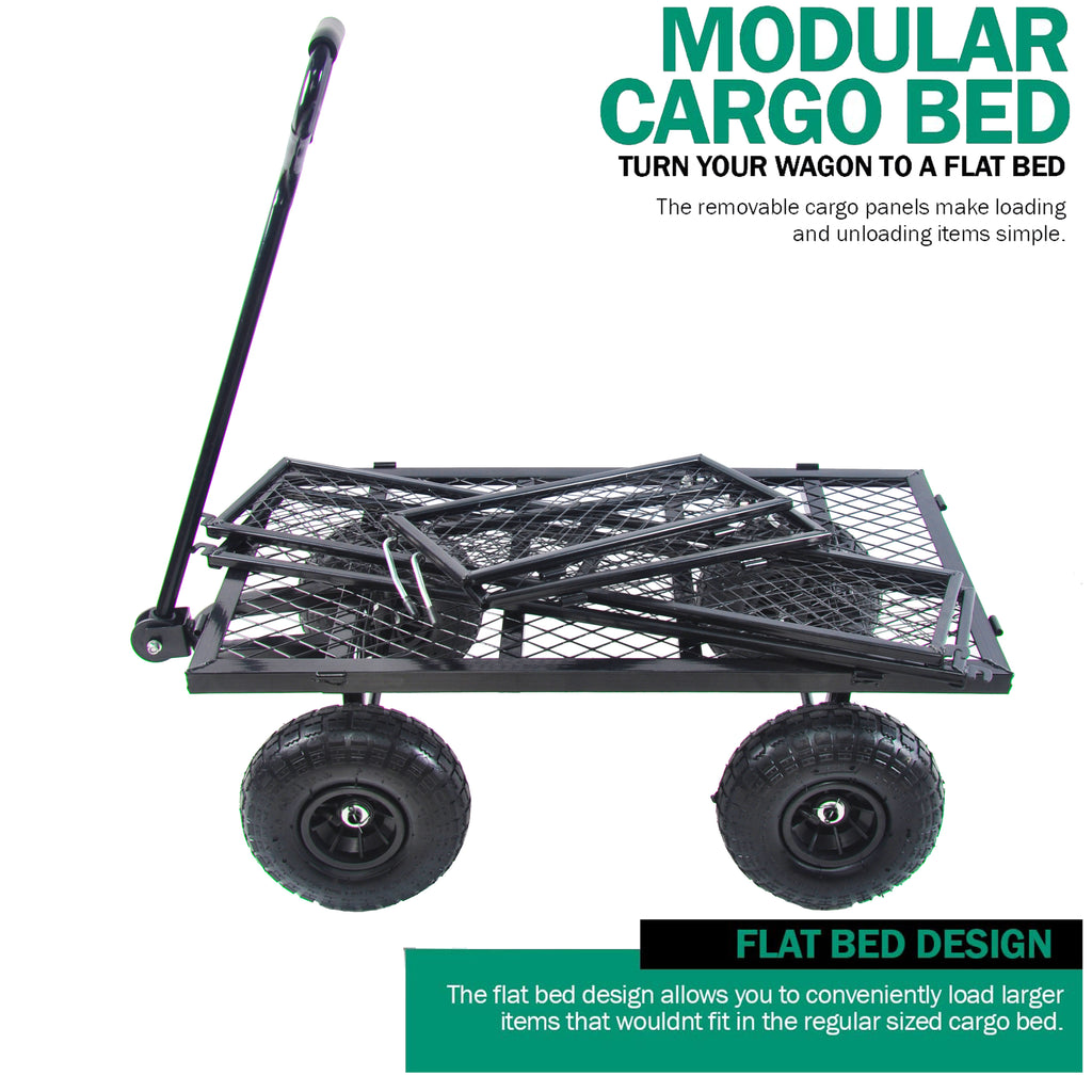 Leoglint Wagon Cart Garden cart trucks make it easier to transport firewood TC1840BKG