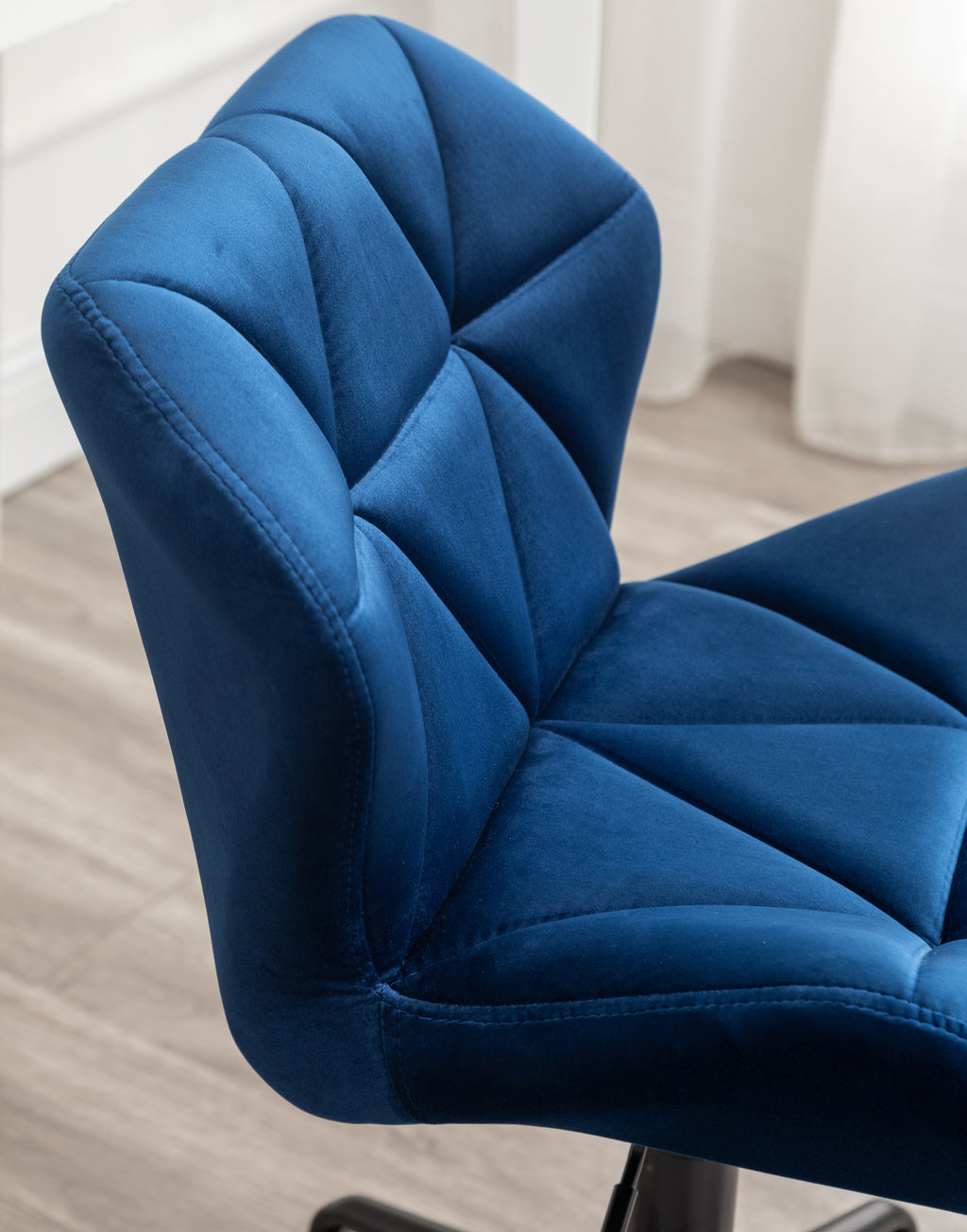 Leoglint Eldon Diamond Tufted Adjustable Swivel Office Chair, Blue