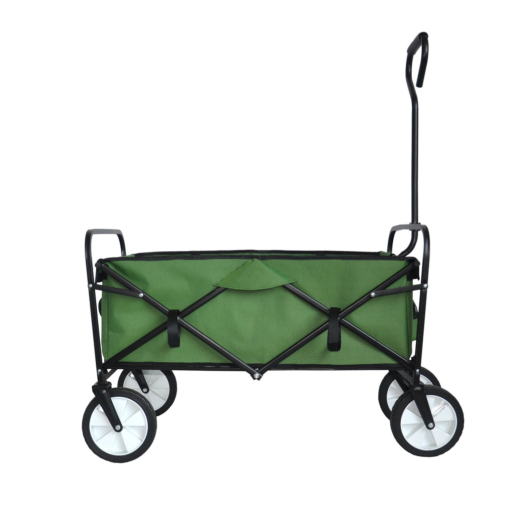 Leoglint Garden cart Folding Wagon Garden Shopping Beach Cart (Green)