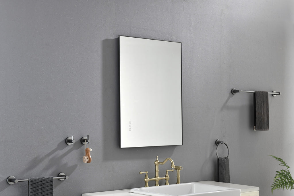 Leoglint 32 x 24Inch LED Mirror Bathroom Vanity Mirror with Back Light, Wall Mount Anti-Fog Memory Large Adjustable Vanity Mirror