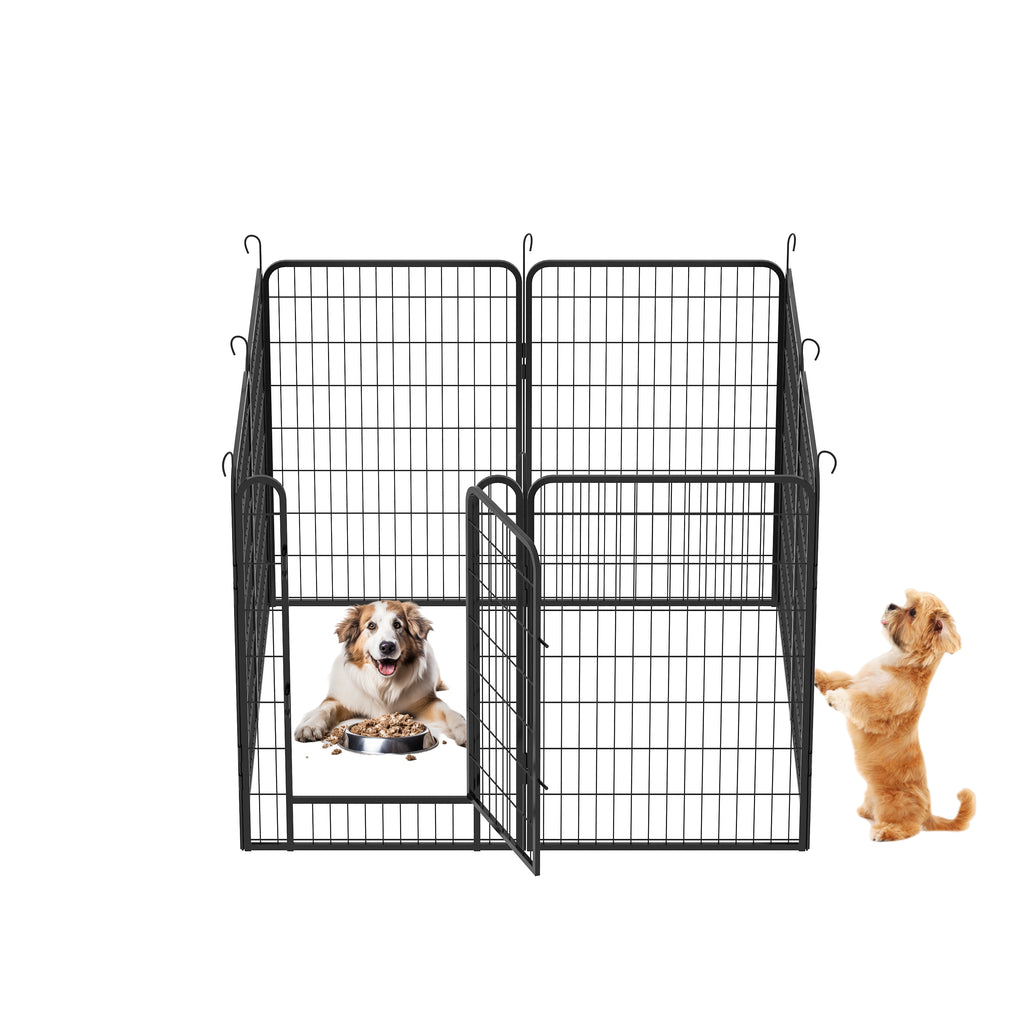 Leoglint 8 Panels Heavy Duty Metal Playpen with door,39.37"H Dog Fence Pet Exercise Pen for Outdoor, Indoor