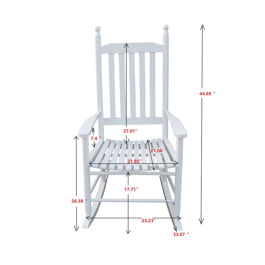 Leoglint wooden porch rocker Outdoor chair  WHITE, without mat