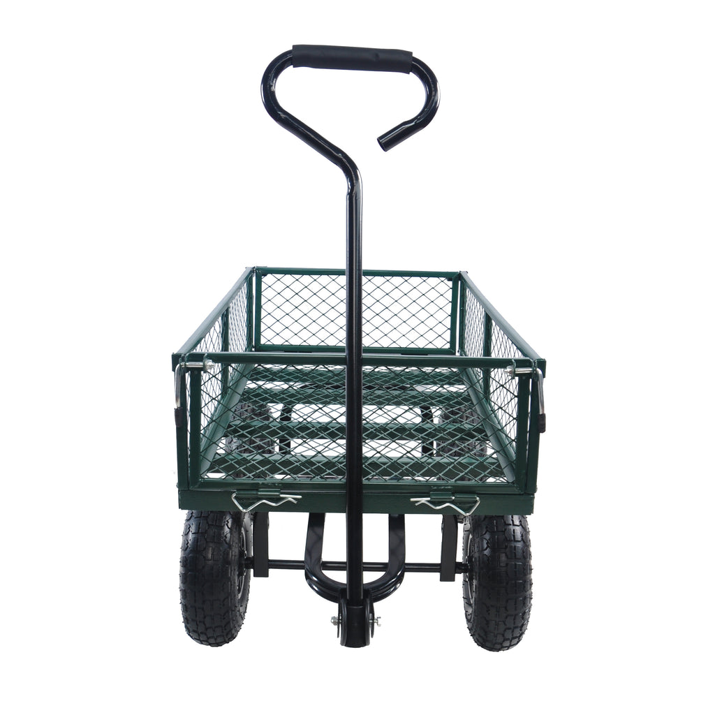 Leoglint Wagon Cart Garden cart trucks make it easier to transport firewood (green)