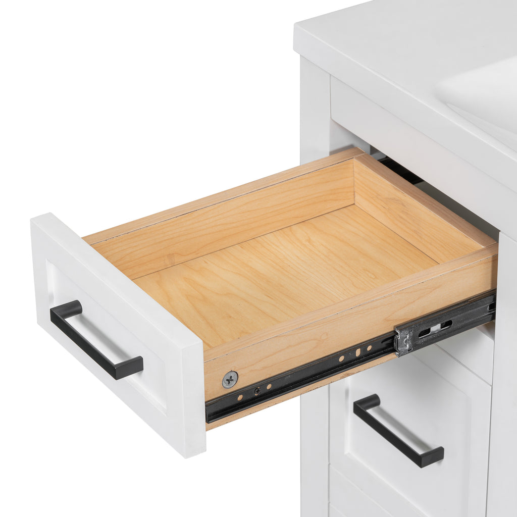 Leoglint [Cabinet Only] 36" White Bathroom Vanity(Sink not included)