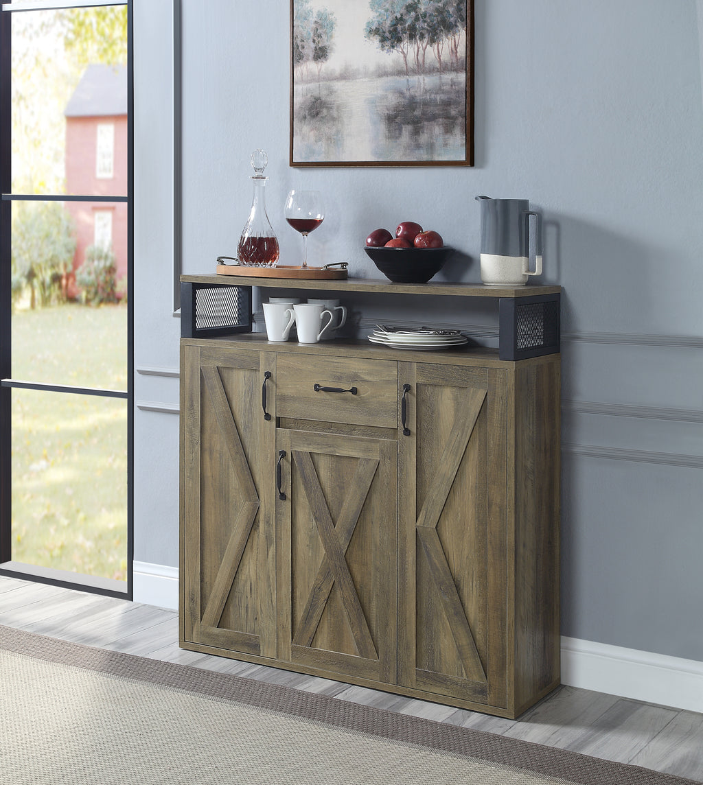 Leoglint Sideboard ACME Abiram Server in Rustic Oak Finish DN01027